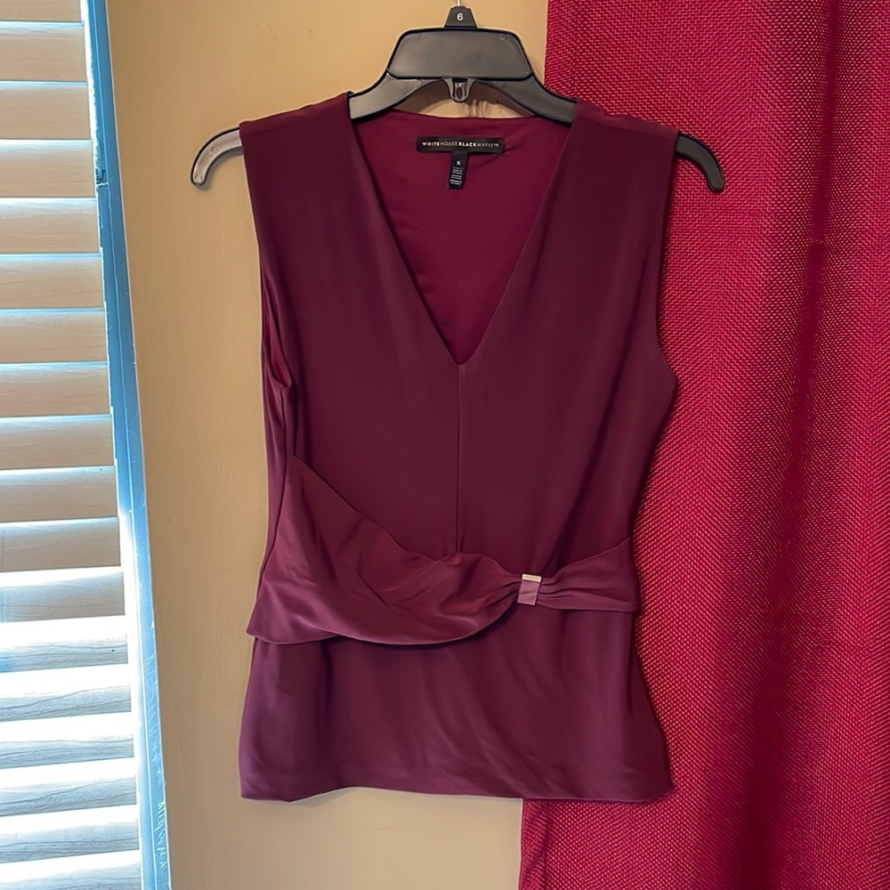 Burgundy WHBM Blouse